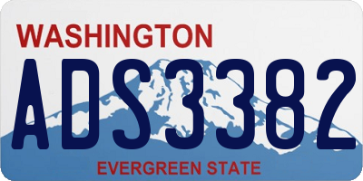 WA license plate ADS3382
