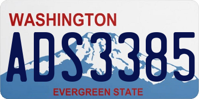 WA license plate ADS3385