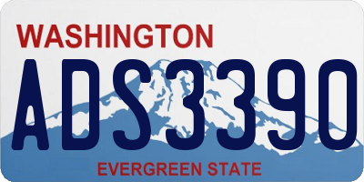 WA license plate ADS3390