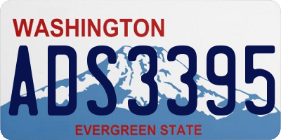 WA license plate ADS3395