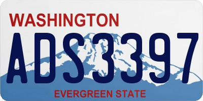 WA license plate ADS3397