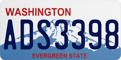 WA license plate ADS3398