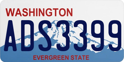 WA license plate ADS3399
