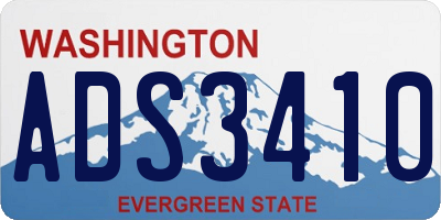 WA license plate ADS3410