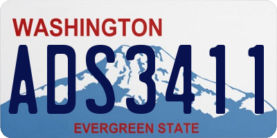 WA license plate ADS3411