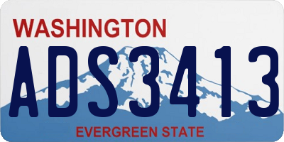 WA license plate ADS3413