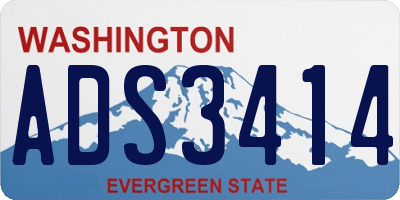 WA license plate ADS3414