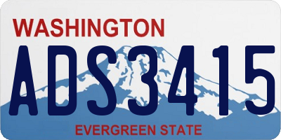 WA license plate ADS3415