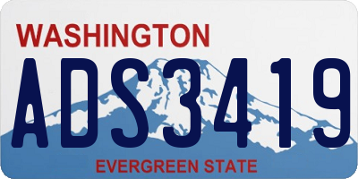 WA license plate ADS3419