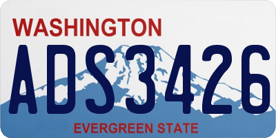 WA license plate ADS3426