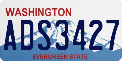 WA license plate ADS3427