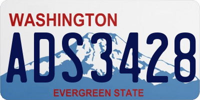 WA license plate ADS3428