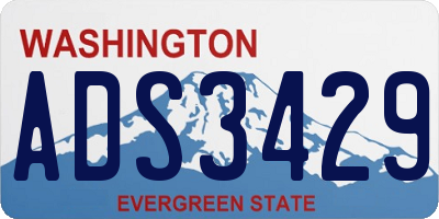 WA license plate ADS3429
