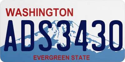 WA license plate ADS3430