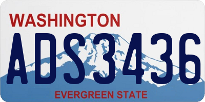 WA license plate ADS3436