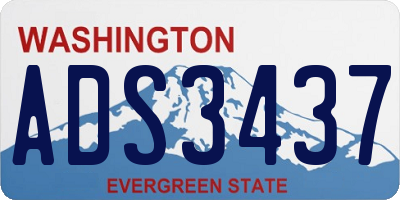 WA license plate ADS3437