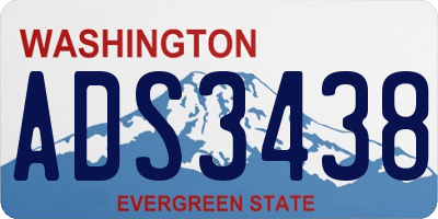 WA license plate ADS3438