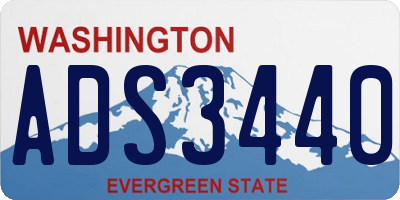 WA license plate ADS3440