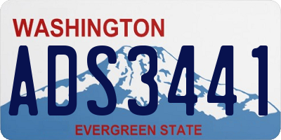 WA license plate ADS3441