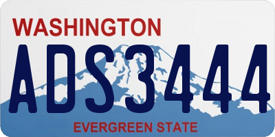 WA license plate ADS3444