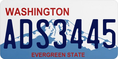 WA license plate ADS3445