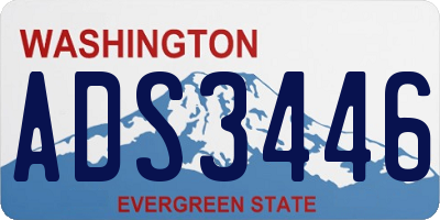 WA license plate ADS3446