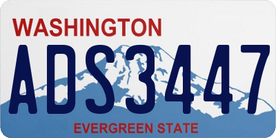 WA license plate ADS3447