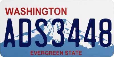 WA license plate ADS3448