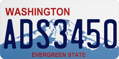 WA license plate ADS3450