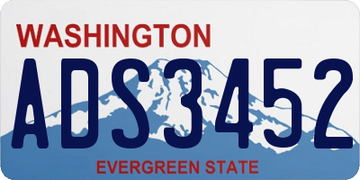 WA license plate ADS3452