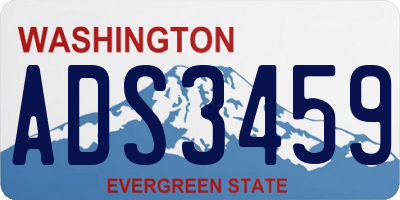 WA license plate ADS3459