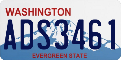 WA license plate ADS3461