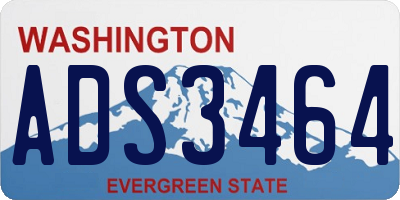 WA license plate ADS3464
