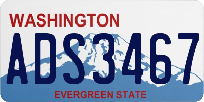 WA license plate ADS3467