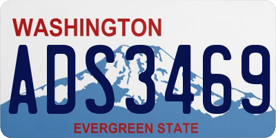 WA license plate ADS3469