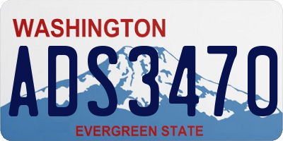 WA license plate ADS3470