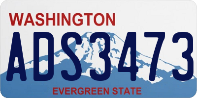 WA license plate ADS3473