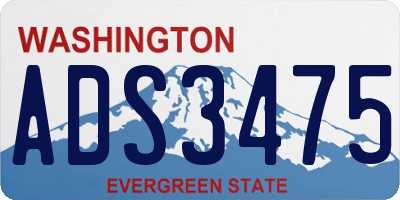 WA license plate ADS3475
