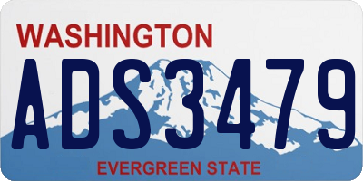 WA license plate ADS3479