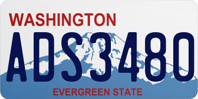 WA license plate ADS3480