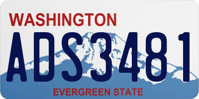 WA license plate ADS3481