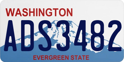WA license plate ADS3482
