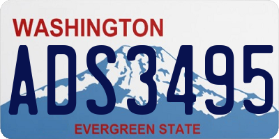 WA license plate ADS3495