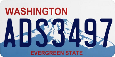 WA license plate ADS3497