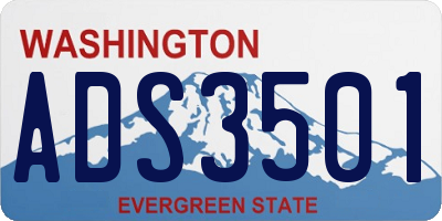 WA license plate ADS3501