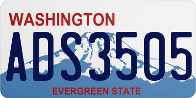 WA license plate ADS3505