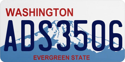 WA license plate ADS3506