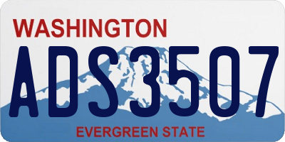 WA license plate ADS3507