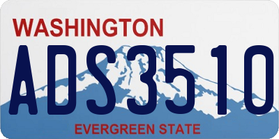 WA license plate ADS3510