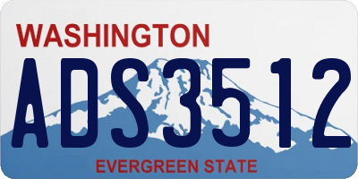 WA license plate ADS3512